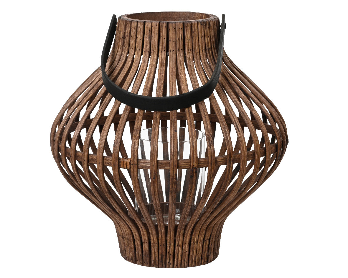 Lanterna Hurricane Bamboo H.26 - Elegante Illuminazione per Ambienti Interni ed Esterni Lanterna Hurricane Bamboo H.26 - Elegante Illuminazione per Ambienti Interni ed Esterni